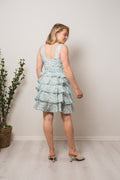 Angel Mini Dress - Green Flowers