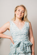 Angel Mini Dress - Green Flowers