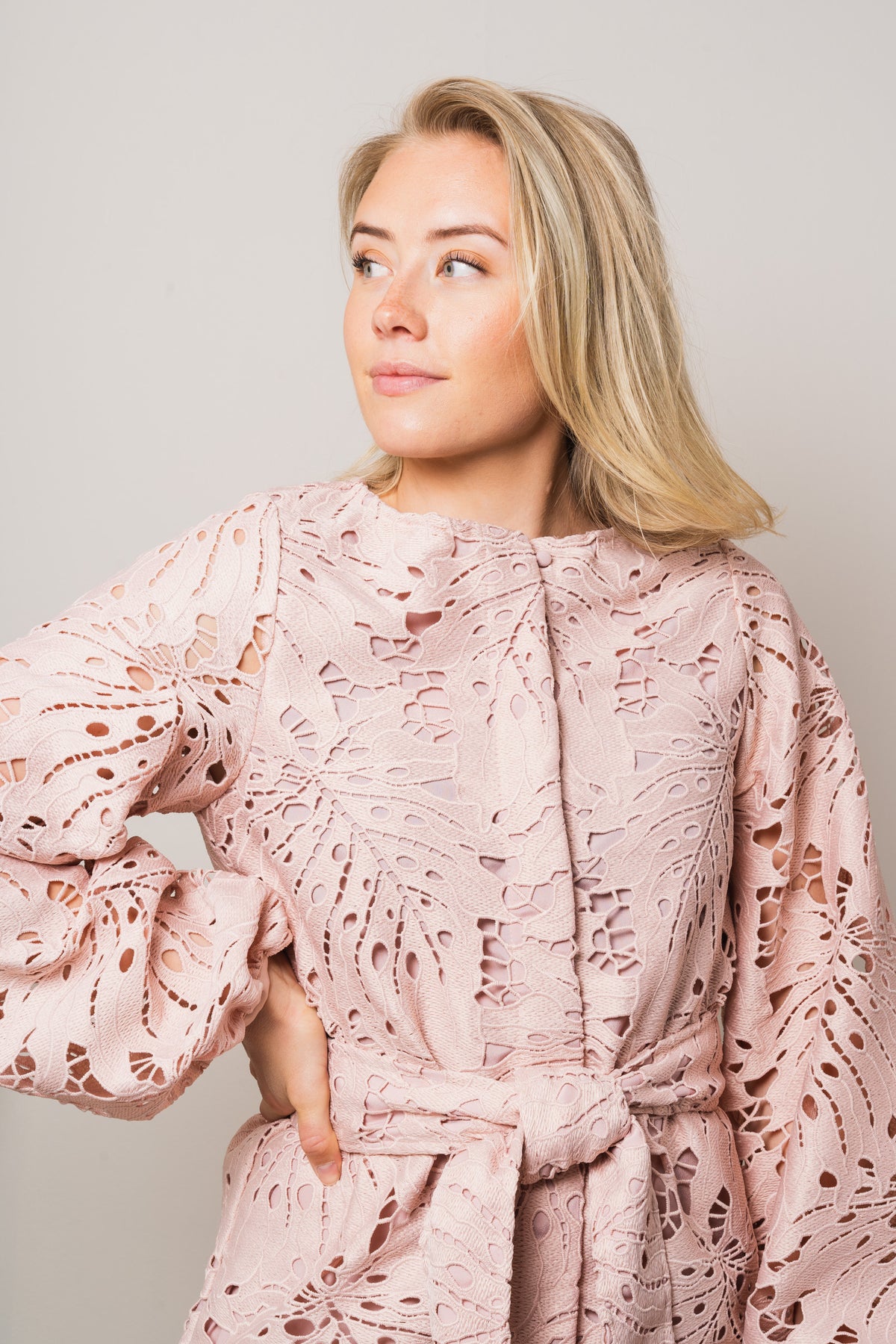 Jordyn Lace Dress - Dusty Pink