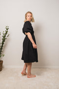 Rebecca Linen Dress - Black