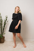 Eli Linen Dress - Black