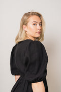 Eli Linen Dress - Black