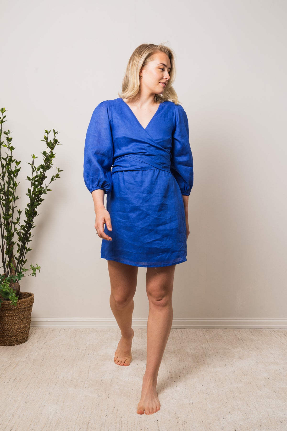Cintare Mini Dress - Sicilian Blue