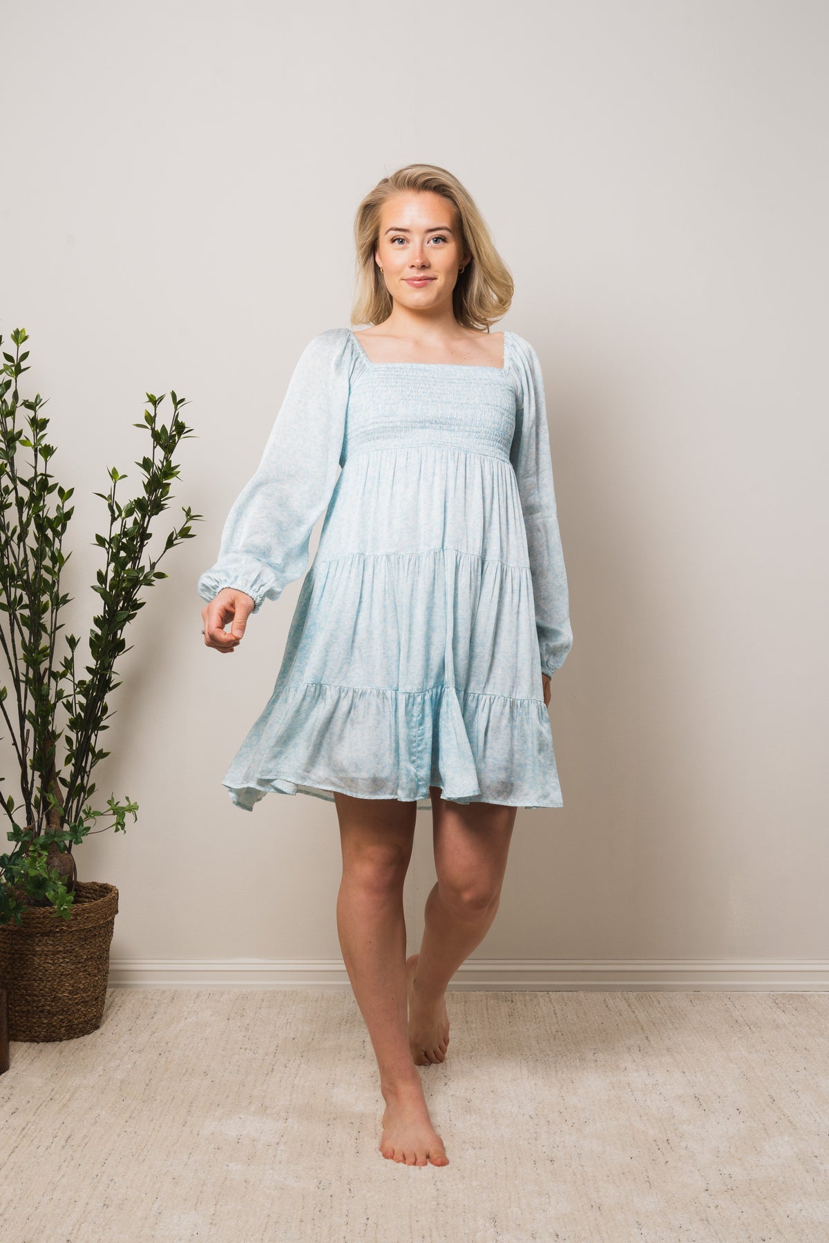 Nova Mini Dress - Blue Waves