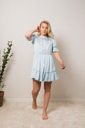Sophie Mini Dress - Blue Waves