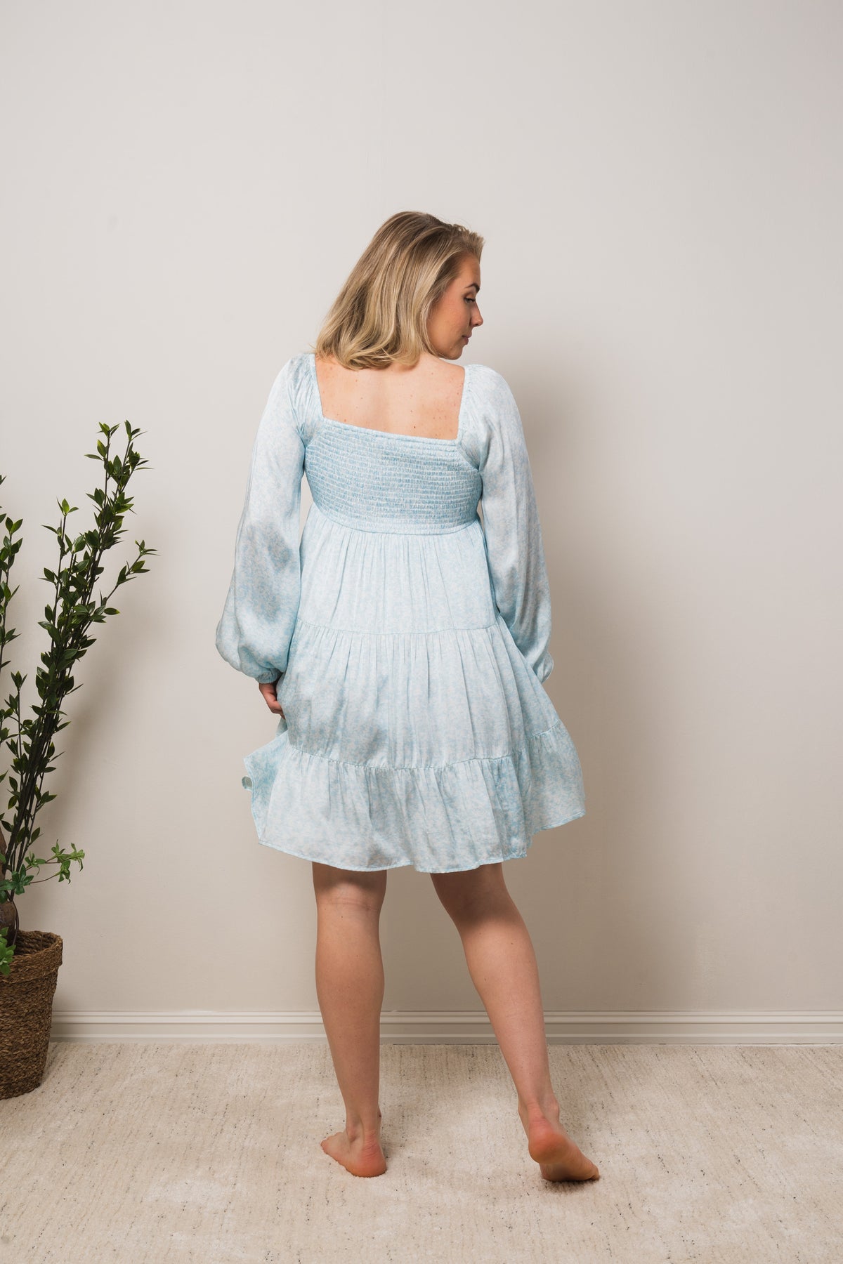 Nova Mini Dress - Blue Waves