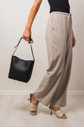 Edith Small Bucket Bag - Vegetal Black