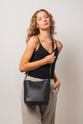 Edith Small Bucket Bag - Vegetal Black