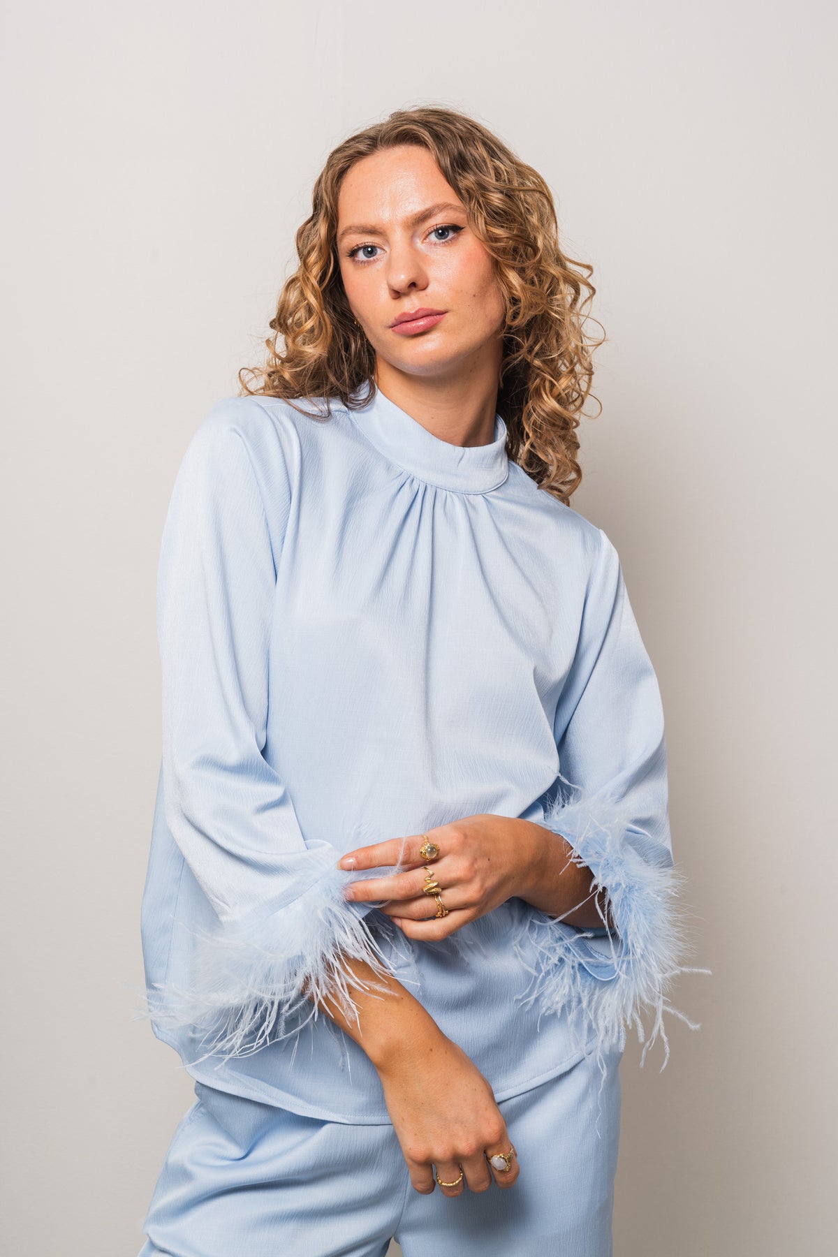 Brady Blouse - Light Blue