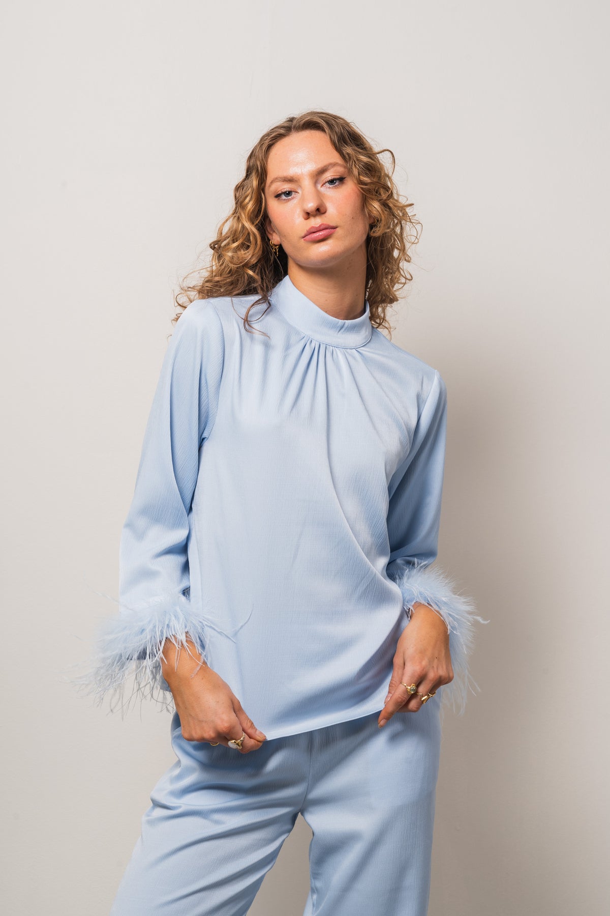 Brady Blouse - Light Blue