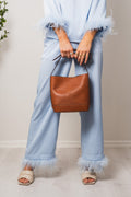 Edith Small Bucket Bag - Cognac
