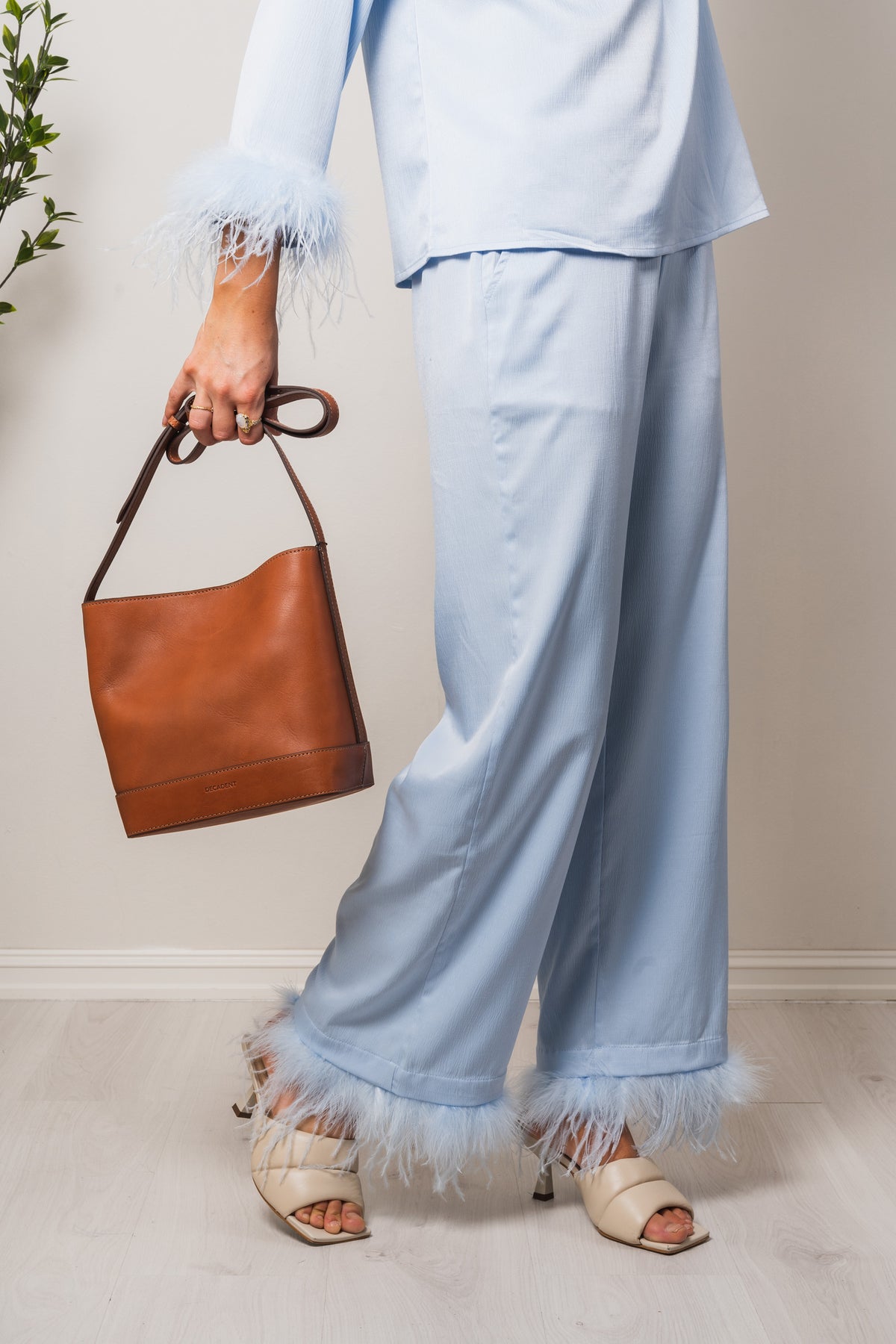 Edith Small Bucket Bag - Cognac