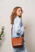 Edith Small Bucket Bag - Cognac