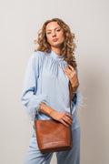 Edith Small Bucket Bag - Cognac