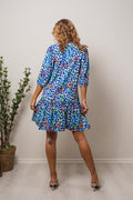 Imogene Sh. Dress - Blue Leo