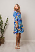 Imogene Sh. Dress - Blue Leo