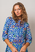 Imogene Sh. Dress - Blue Leo