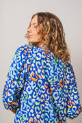 Imogene Sh. Dress - Blue Leo