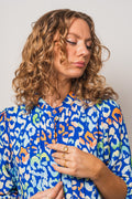 Imogene Sh. Dress - Blue Leo