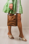 Lexie Small Bucket Bag - Cognac