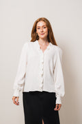 Sueda Frill Shirt - White
