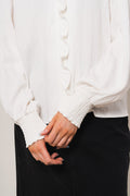 Sueda Frill Shirt - White