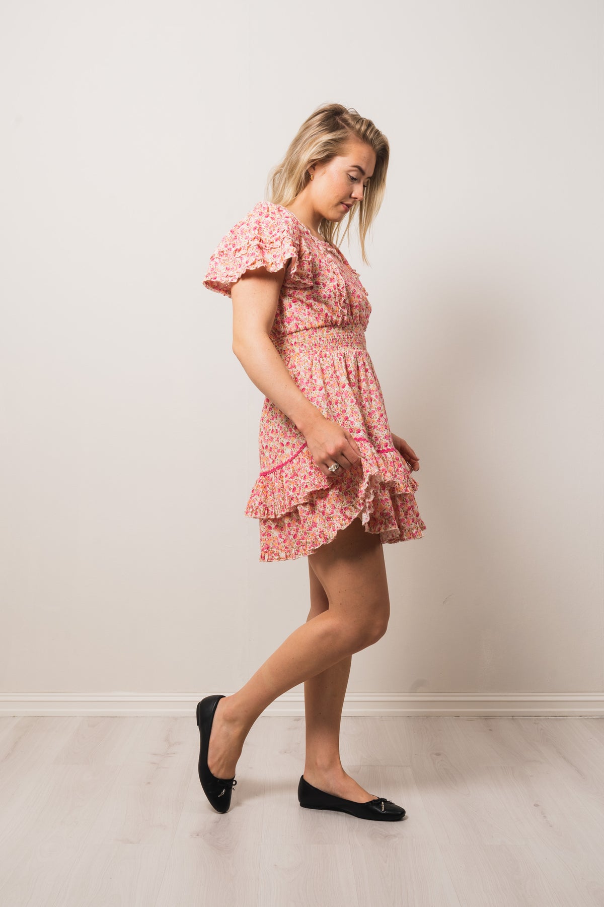 Chiara Dress - Peachy Pink