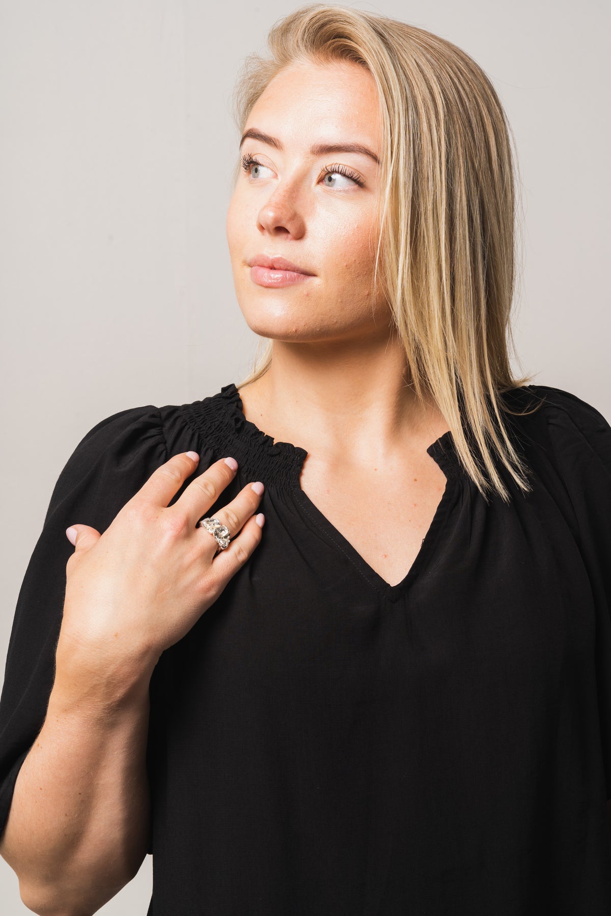 Sunrise Flow Top - Black