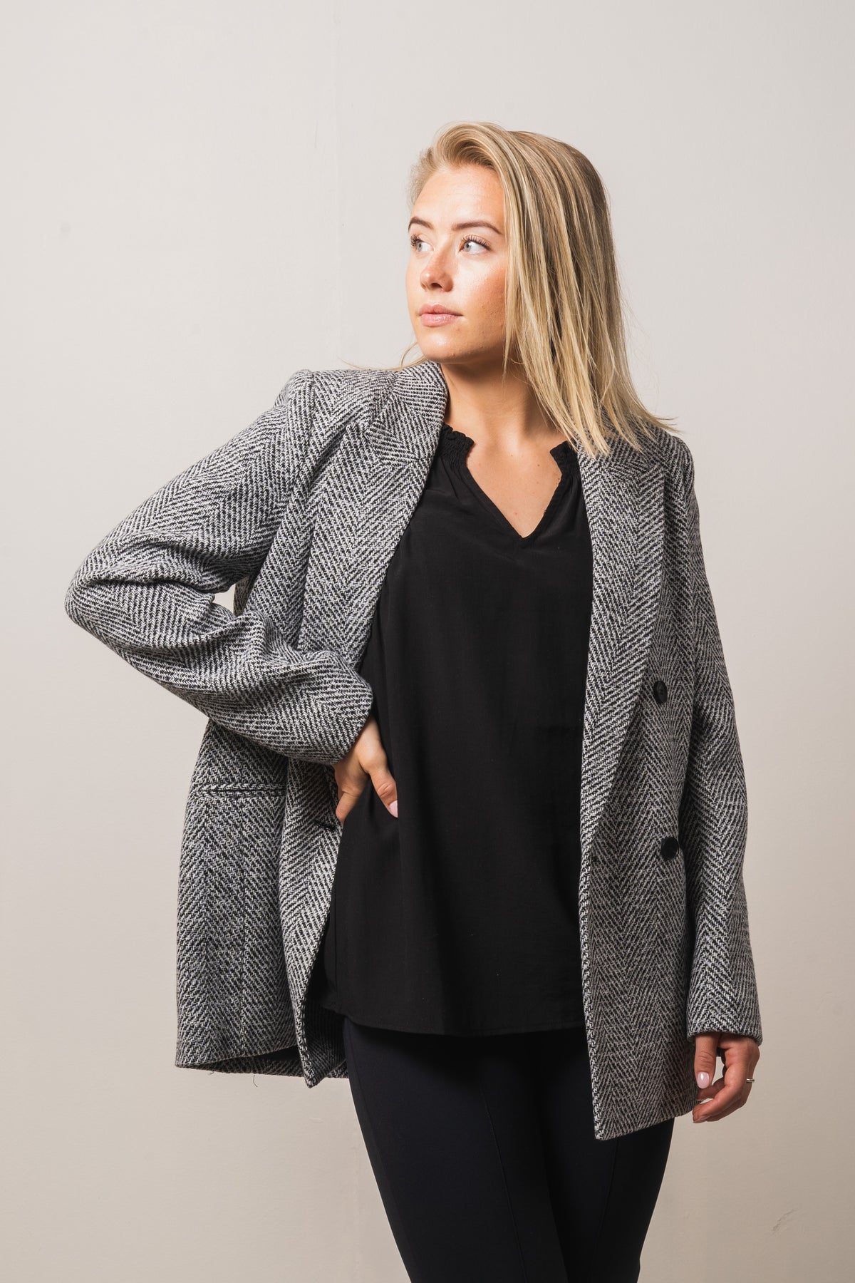 Ina Herring Oversize Blazer - Black
