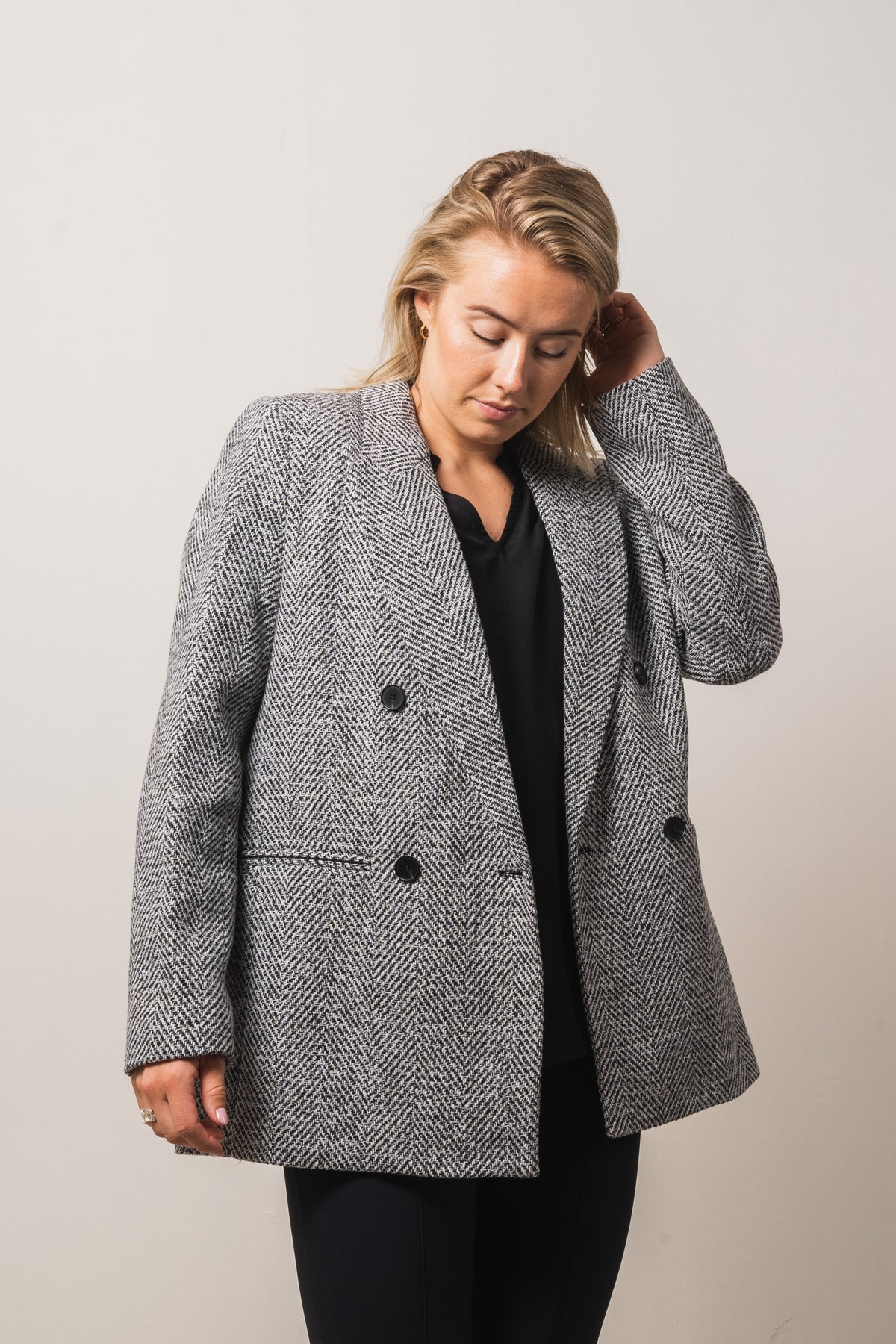 Ina Herring Oversize Blazer - Black