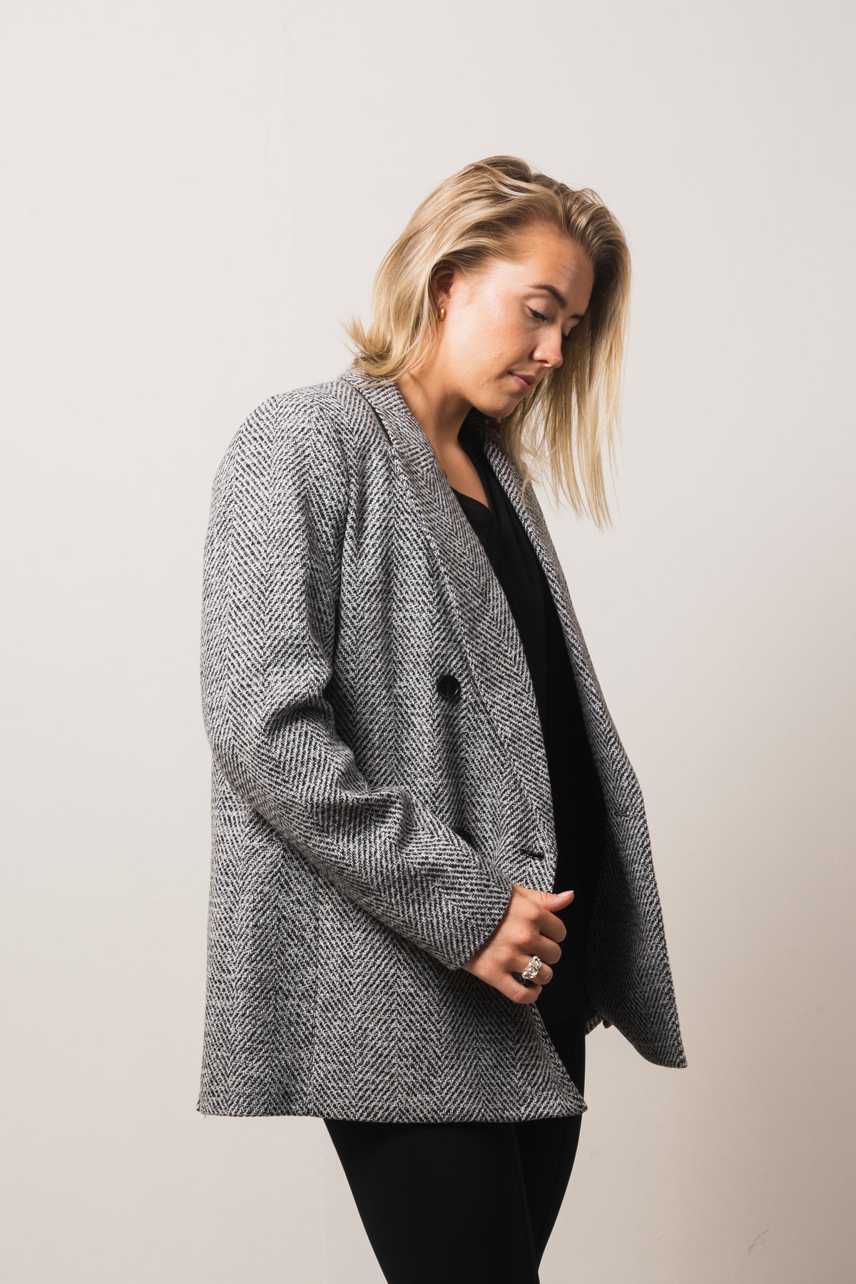 Ina Herring Oversize Blazer - Black