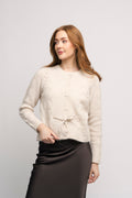 Vera Ls Knit Belt Kofta - Birch