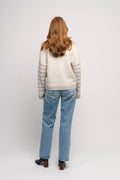 Ras Stripe Ls Knit Cardigan Ex - Birch Stripes / Lgm