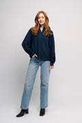 Logan-Aura Ls High Neck Top At - Dark Sapphire