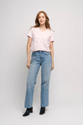 Essential Ss V-Neck Tee - Cradle Pink