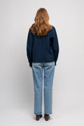 Logan-Aura Ls High Neck Top At - Dark Sapphire