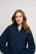 Logan-Aura Ls High Neck Top At - Dark Sapphire