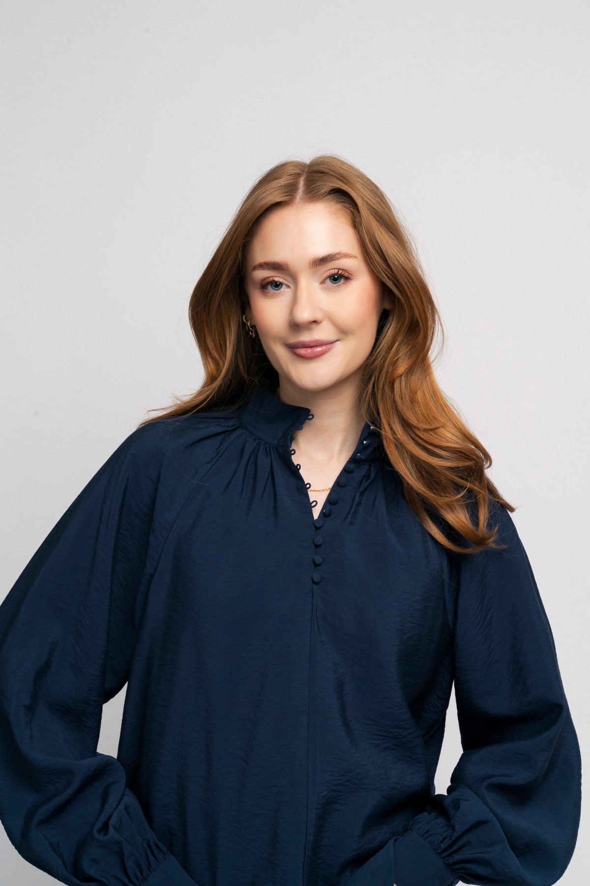 Logan-Aura Ls High Neck Top At - Dark Sapphire