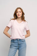 Essential Ss V-Neck Tee - Cradle Pink
