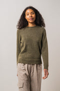 Lulu Ls Knit O-Neck - Dusky Green