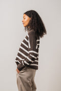 TenleyIW Turtleneck Pullover - Brun/Vit