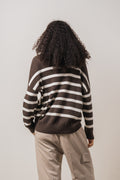 TenleyIW Turtleneck Pullover - Brun/Vit