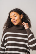 TenleyIW Turtleneck Pullover - Brun/Vit