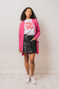 Lulu New Ls Knit Long Cardigan - Fuchsia Purple