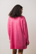 Lulu New Ls Knit Long Cardigan - Fuchsia Purple