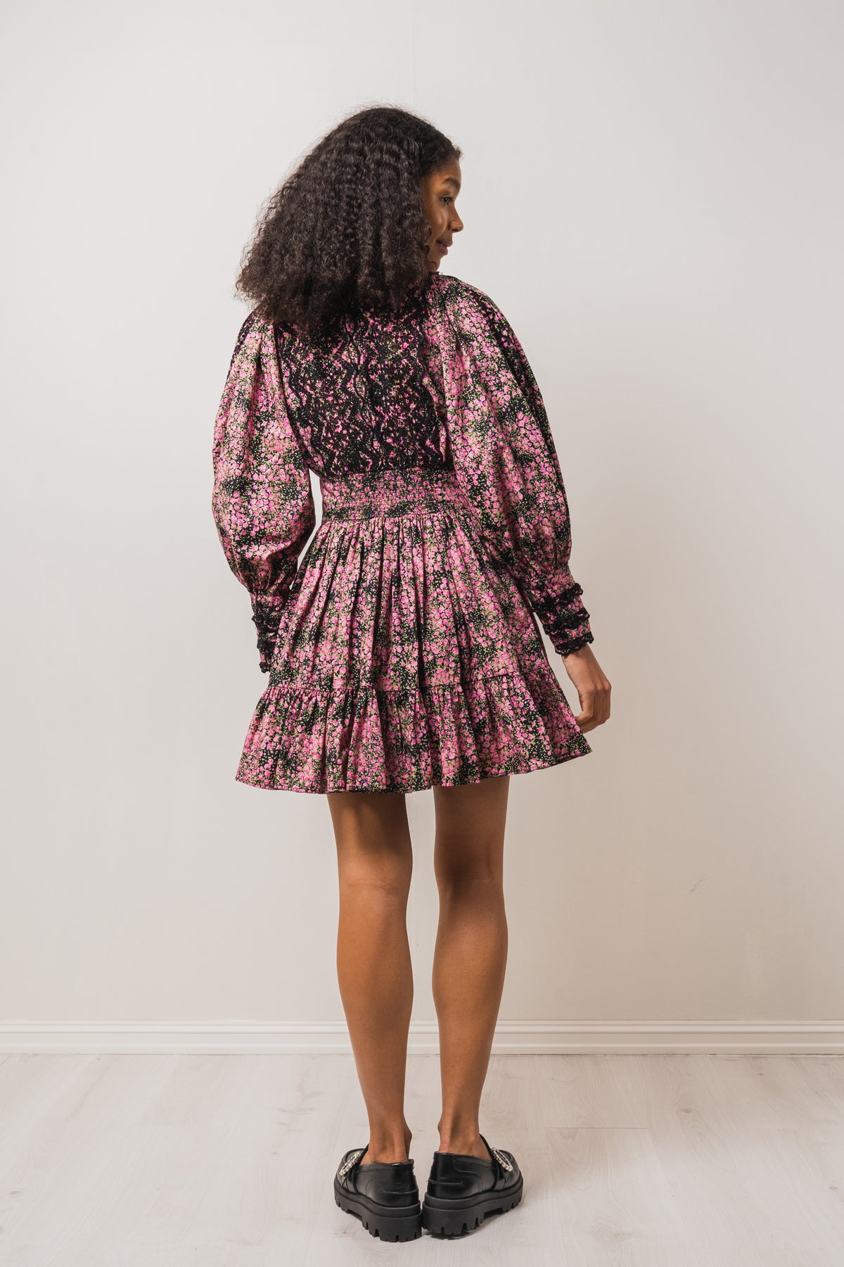 Décorated Poplin Mini Dress - Petite Rose