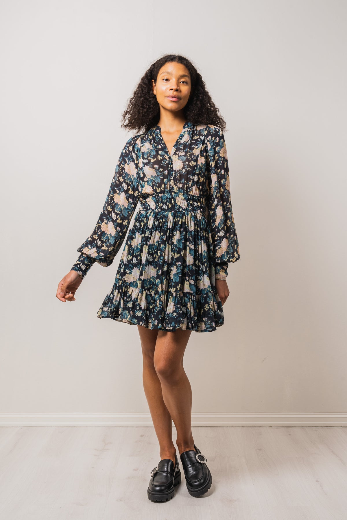 Georgette Mini Dress - Midnight