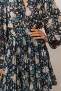 Georgette Mini Dress - Midnight
