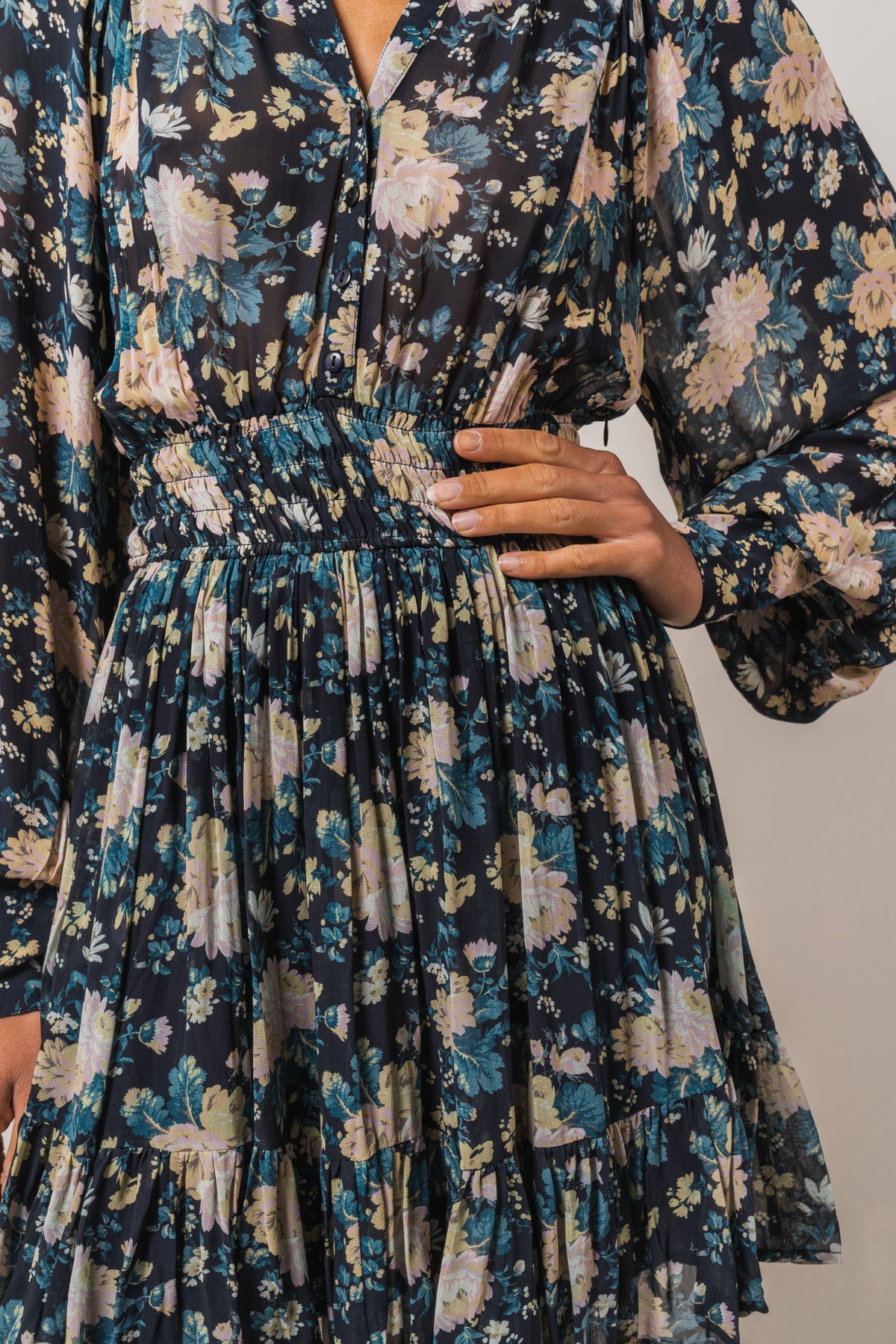 Georgette Mini Dress - Midnight