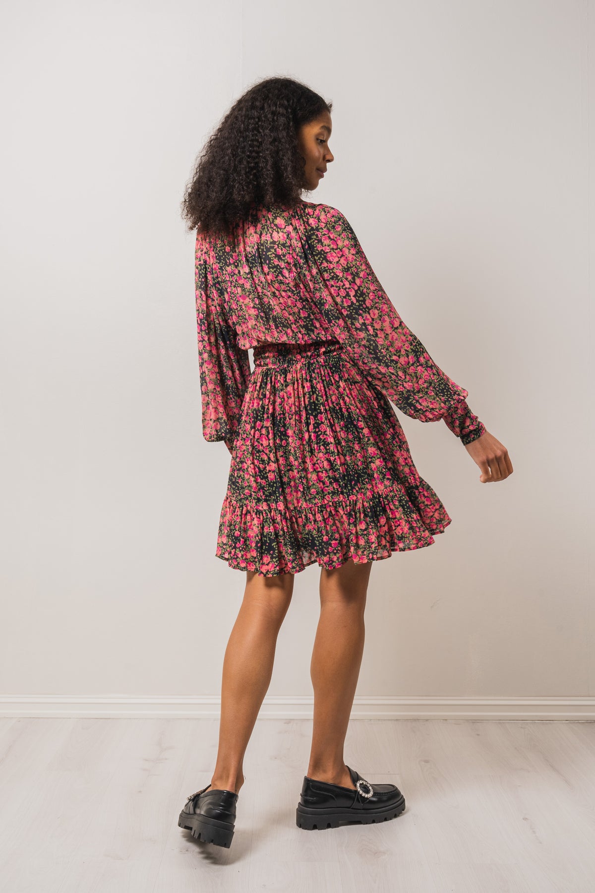 Georgette Mini Dress - Petite Roses